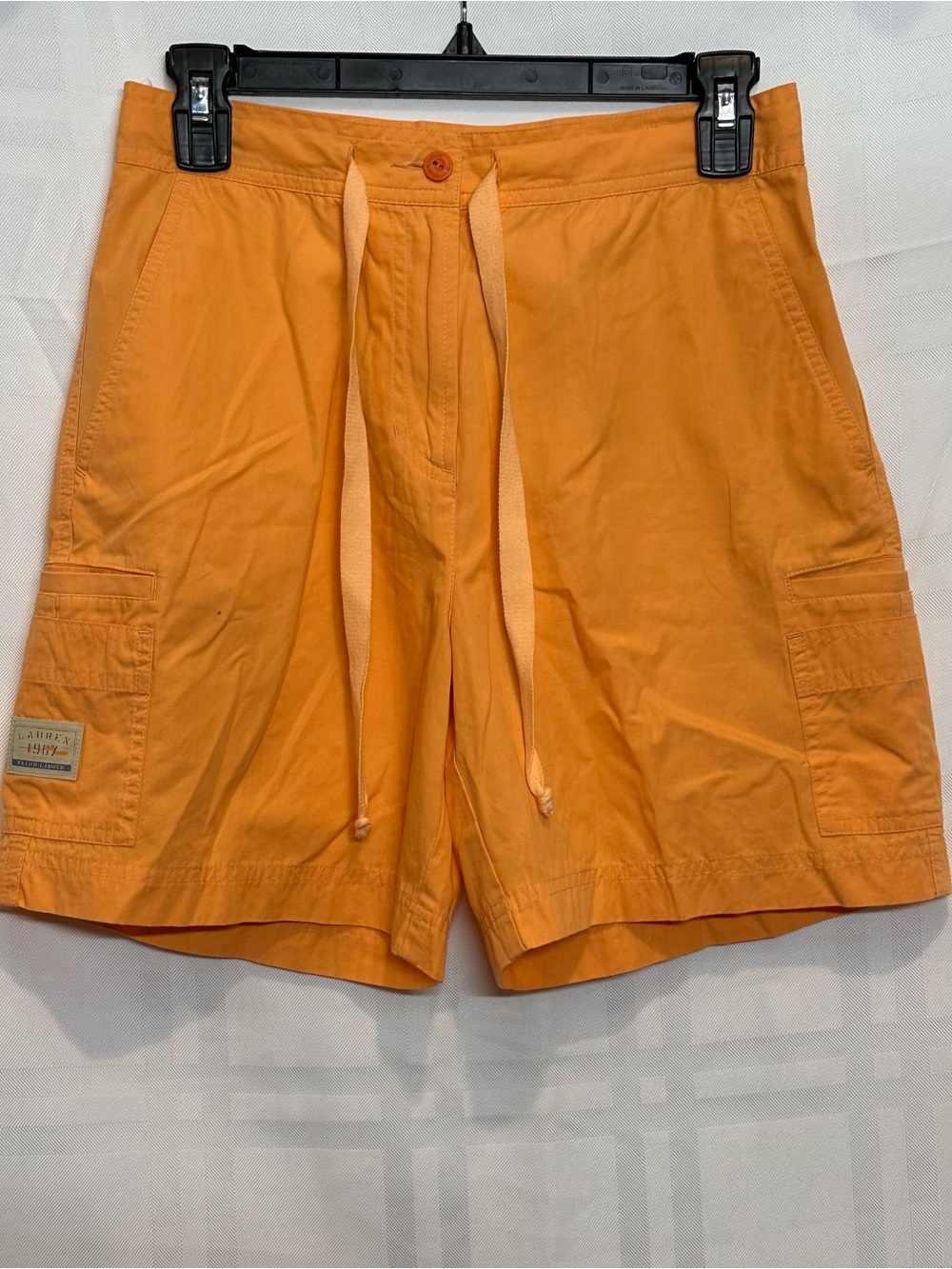 Ralph Lauren Bright Orange Cargo Shorts with Drawstring